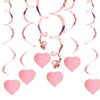 Aluminum Foil Love Party Ornaments Swirl Ceiling Decoration