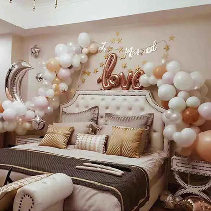 Wedding Decoration Rose Gold Number Balloon Party Supplies