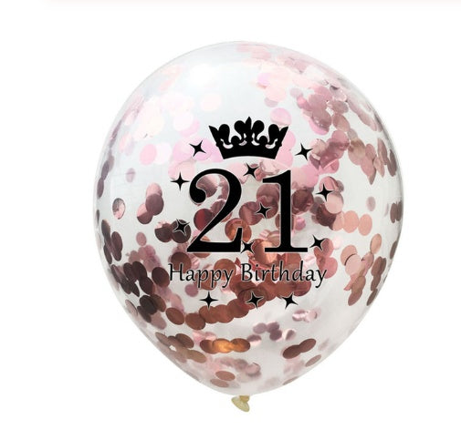 Balloons confetti balloon numbers