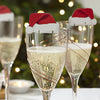 10Pcs Lot Paper Red Christmas Hat Wine Champagne Tipple Cup Decorations