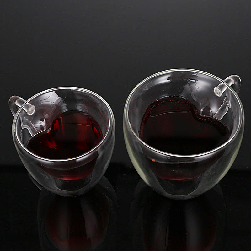 Heart-Shaped Coffee Cup – Heat-Resistant Glass