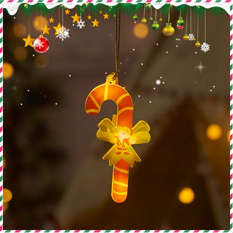 Holiday Decoration Arrangement Hanging Lights Christmas Tree