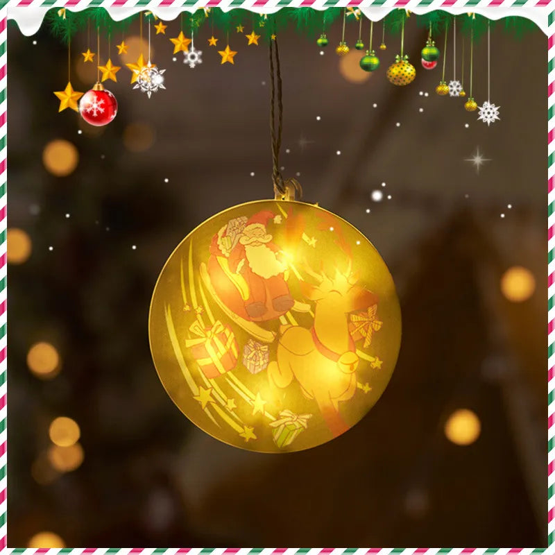 Holiday Decoration Arrangement Hanging Lights Christmas Tree