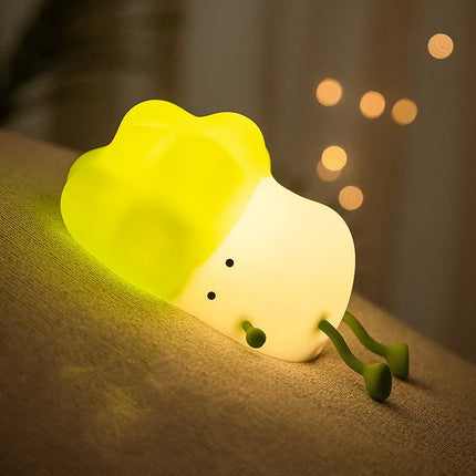 USB Rechargeable Silicone Cabbage Night Light