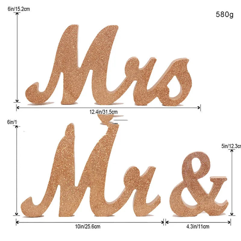 Wedding Celebration Gift Shooting Props Home Decoration Ornaments Word Crafts