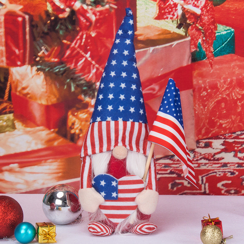 American Independence Day Decorations - Faceless Doll Rudolph Action Figure