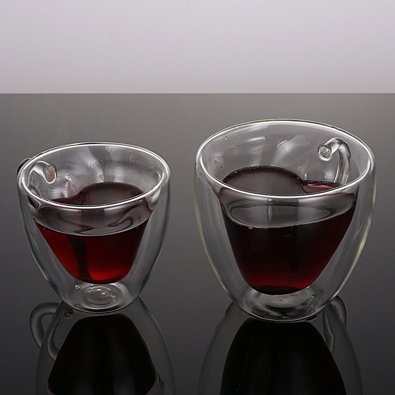 Heart-Shaped Coffee Cup – Heat-Resistant Glass