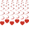 Aluminum Foil Love Party Ornaments Swirl Ceiling Decoration