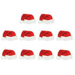 10Pcs Lot Paper Red Christmas Hat Wine Champagne Tipple Cup Decorations
