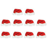 10Pcs Lot Paper Red Christmas Hat Wine Champagne Tipple Cup Decorations