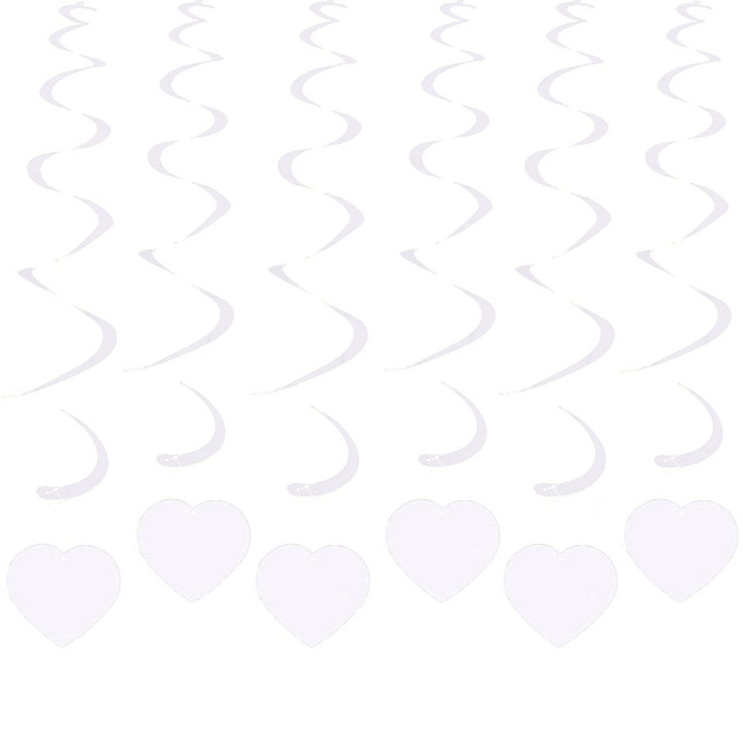 Aluminum Foil Love Party Ornaments Swirl Ceiling Decoration