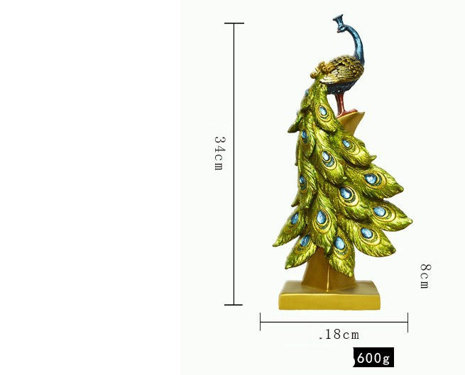 Elegant Animal-Themed Decorations for Living Room and Wedding Gifts: Peacock