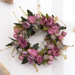 Retro Peony Small Wreath: European Style Floral Decoration