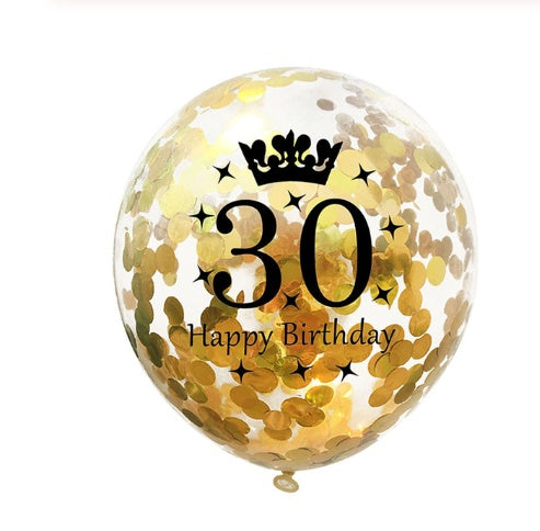 Balloons confetti balloon numbers