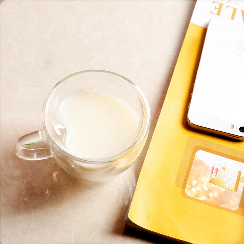 Heart-Shaped Coffee Cup – Heat-Resistant Glass
