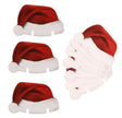 10Pcs Lot Paper Red Christmas Hat Wine Champagne Tipple Cup Decorations