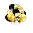 Black Gold Birthday Party Balloon Decoration Set Gilding