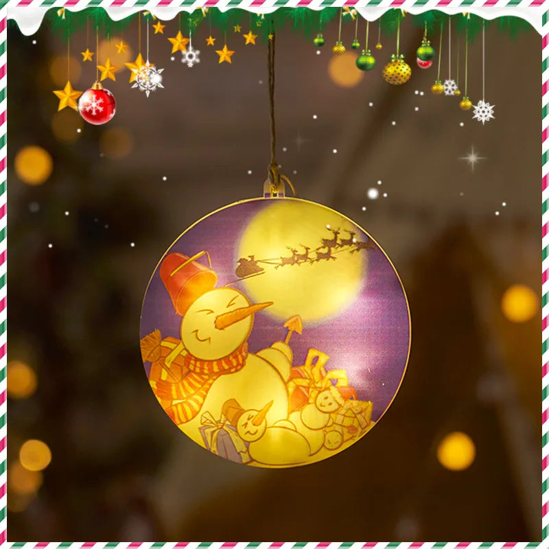 Holiday Decoration Arrangement Hanging Lights Christmas Tree