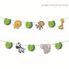 Jungle Birthday Party Decoration Set: Green Numbers & Animal Party Decor