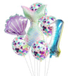 Birthday Party Supplies: Decorative Mermaid Balloon Set