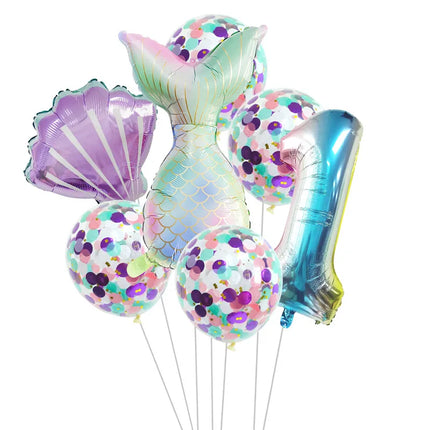 Birthday Party Supplies: Decorative Mermaid Balloon Set