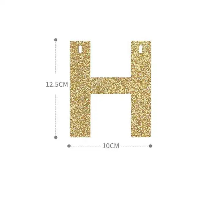 Happy Birthday Letter Flag Party Background Wall Decoration