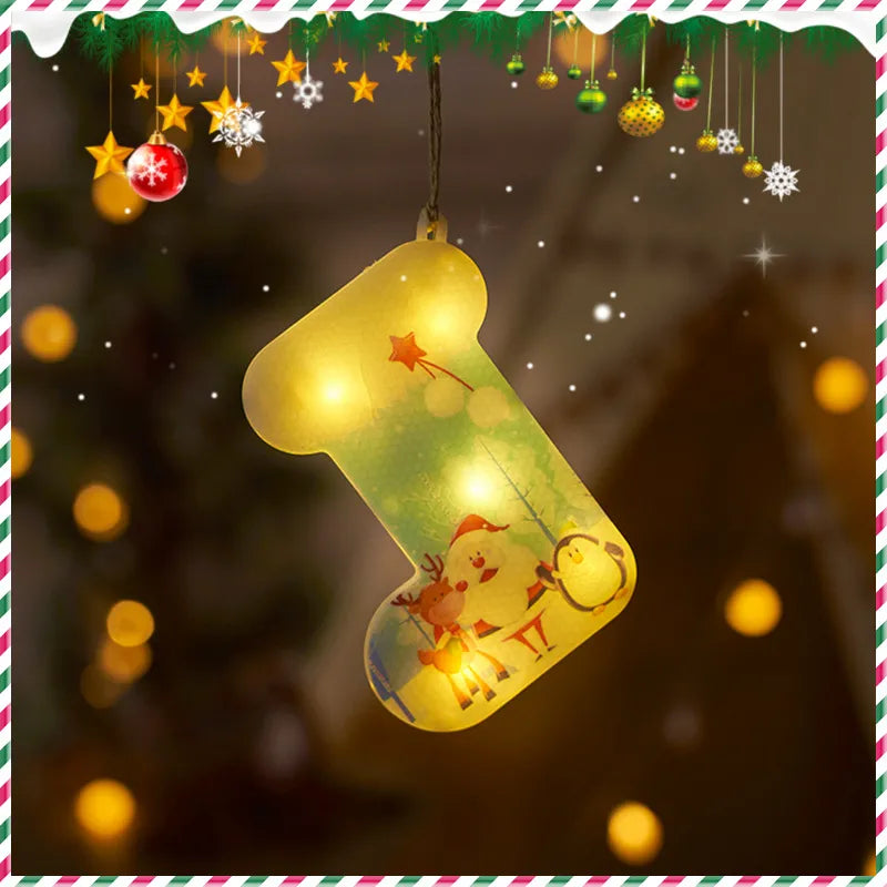 Holiday Decoration Arrangement Hanging Lights Christmas Tree