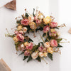 Retro Peony Small Wreath: European Style Floral Decoration