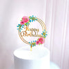 Acrylic Color Printing Flower Ins Style Wedding Party Party Baking Cake Hat Decoration