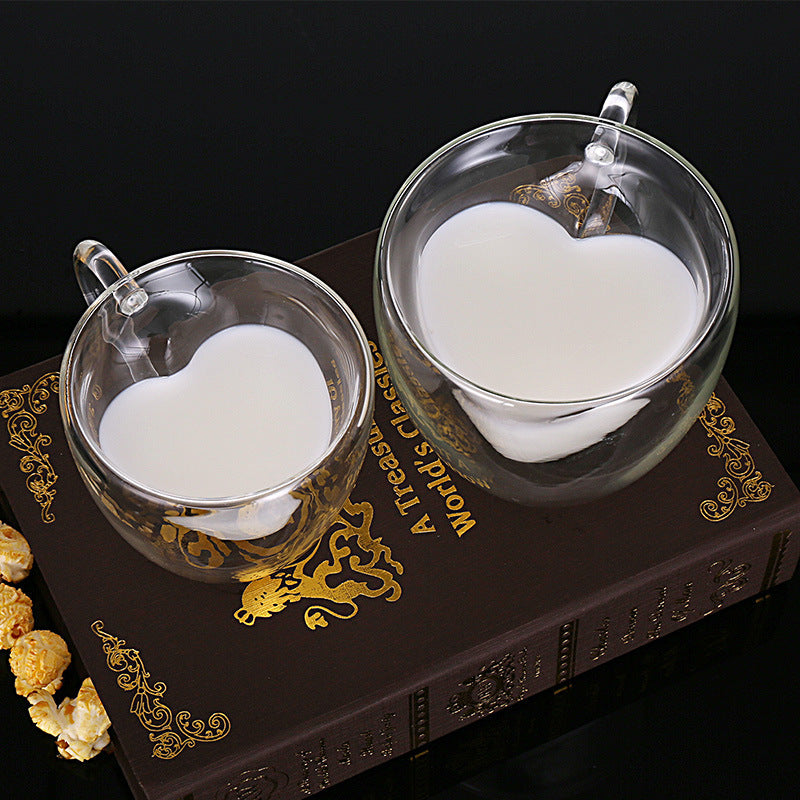Heart-Shaped Coffee Cup – Heat-Resistant Glass