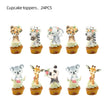 Female Baby One Year Old Newborn Party Decoration:Wild Party Golden Celebration Set