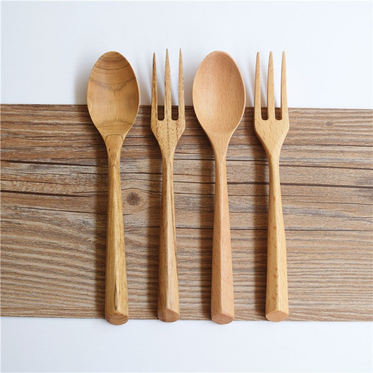 Household Fashion Wooden Spoon Fork Tableware